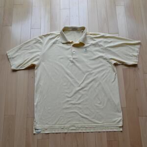 Peter Millar Golf Polo Shirt Yellow Size XXL